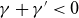 gamma plus gamma Superscript prime Baseline less than 0