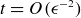 t equals upper O left parenthesis epsilon Superscript negative 2 Baseline right parenthesis