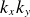 k Subscript x Baseline k Subscript y