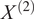 upper X Superscript left parenthesis 2 right parenthesis