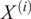 upper X Superscript left parenthesis i right parenthesis