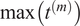 max left parenthesis t Superscript left parenthesis m right parenthesis Baseline right parenthesis