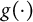 g left parenthesis dot right parenthesis