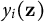 y Subscript i Baseline left parenthesis bold z right parenthesis