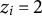 z Subscript i Baseline equals 2