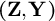 left parenthesis bold upper Z comma bold upper Y right parenthesis