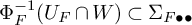 normal upper Phi Subscript upper F Superscript negative 1 Baseline left parenthesis upper U Subscript upper F Baseline intersection upper W right parenthesis subset of normal upper Sigma Subscript upper F bullet bullet