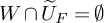 upper W intersection upper U overtilde Subscript upper F Baseline equals normal empty set