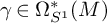 gamma element of normal upper Omega Subscript upper S Sub Superscript 1 Superscript asterisk Baseline left parenthesis upper M right parenthesis