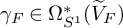gamma Subscript upper F Baseline element of normal upper Omega Subscript upper S Sub Superscript 1 Superscript asterisk Baseline left parenthesis upper V overtilde Subscript upper F Baseline right parenthesis