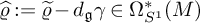 ModifyingAbove rho With caret colon equals rho overtilde minus d Subscript German g Baseline gamma element of normal upper Omega Subscript upper S Sub Superscript 1 Superscript asterisk Baseline left parenthesis upper M right parenthesis