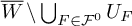 upper W overbar minus union Underscript upper F element of script upper F Superscript 0 Endscripts upper U Subscript upper F