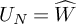 upper U Subscript upper N Baseline equals ModifyingAbove upper W With caret