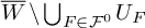 upper W overbar minus union Underscript upper F element of script upper F Superscript 0 Endscripts upper U Subscript upper F