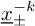 x underbar Subscript plus or minus Superscript negative k