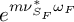 e Superscript m nu Super Subscript upper S Super Sub Subscript upper F Super Superscript asterisk Superscript omega Super Subscript upper F