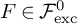 upper F element of script upper F Subscript exc Superscript 0