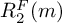 upper R 2 Superscript upper F Baseline left parenthesis m right parenthesis
