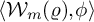 left angle bracket script upper W Subscript m Baseline left parenthesis rho right parenthesis comma phi right angle bracket