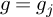 g equals g Subscript j