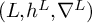 left parenthesis upper L comma h Superscript upper L Baseline comma nabla Superscript upper L Baseline right parenthesis