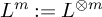 upper L Superscript m Baseline colon equals upper L Superscript circled times m