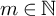 m element of double struck upper N