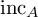 inc Subscript upper A