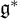 German g Superscript asterisk