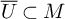 upper U overbar subset of upper M