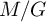 upper M divided by upper G
