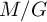upper M divided by upper G
