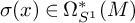 sigma left parenthesis x right parenthesis element of normal upper Omega Subscript upper S Sub Superscript 1 Superscript asterisk Baseline left parenthesis upper M right parenthesis