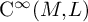 normal upper C Superscript infinity Baseline left parenthesis upper M comma upper L right parenthesis