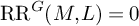 RR Superscript upper G Baseline left parenthesis upper M comma upper L right parenthesis equals 0
