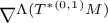 nabla Superscript normal upper Lamda left parenthesis upper T Super Superscript asterisk left parenthesis 0 comma 1 right parenthesis Superscript upper M right parenthesis Baseline