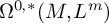 normal upper Omega Superscript 0 comma asterisk Baseline left parenthesis upper M comma upper L Superscript m Baseline right parenthesis