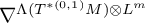 nabla Superscript normal upper Lamda left parenthesis upper T Super Superscript asterisk left parenthesis 0 comma 1 right parenthesis Superscript upper M right parenthesis circled times upper L Super Superscript m Baseline