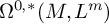 normal upper Omega Superscript 0 comma asterisk Baseline left parenthesis upper M comma upper L Superscript m Baseline right parenthesis