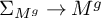 normal upper Sigma Subscript upper M Sub Superscript g Baseline right arrow upper M Superscript g