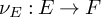 nu Subscript upper E Baseline colon upper E right arrow upper F