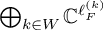 circled plus Underscript k element of upper W Endscripts double struck upper C Superscript script l Super Subscript upper F Super Superscript left parenthesis k right parenthesis