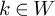 k element of upper W