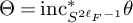 normal upper Theta equals inc Subscript upper S Sub Superscript 2 script l Sub Super Subscript upper F minus 1 Superscript asterisk Baseline theta