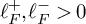 script l Subscript upper F Superscript plus Baseline comma script l Subscript upper F Superscript minus Baseline greater than 0