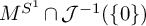 upper M Superscript upper S Super Superscript 1 Baseline intersection script upper J Superscript negative 1 Baseline left parenthesis StartSet 0 EndSet right parenthesis