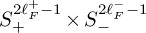 upper S Subscript plus Superscript 2 script l Super Subscript upper F Super Superscript plus minus 1 Baseline times upper S Subscript minus Superscript 2 script l Super Subscript upper F Super Superscript minus minus 1