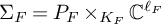 normal upper Sigma Subscript upper F Baseline equals upper P Subscript upper F Baseline times Subscript upper K Sub Subscript upper F Baseline double struck upper C Superscript script l Super Subscript upper F