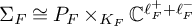 normal upper Sigma Subscript upper F Baseline approximately equals upper P Subscript upper F Baseline times Subscript upper K Sub Subscript upper F Baseline double struck upper C Superscript script l Super Subscript upper F Super Superscript plus Superscript plus script l Super Subscript upper F Super Superscript minus