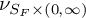nu Subscript upper S Sub Subscript upper F Subscript times left parenthesis 0 comma infinity right parenthesis